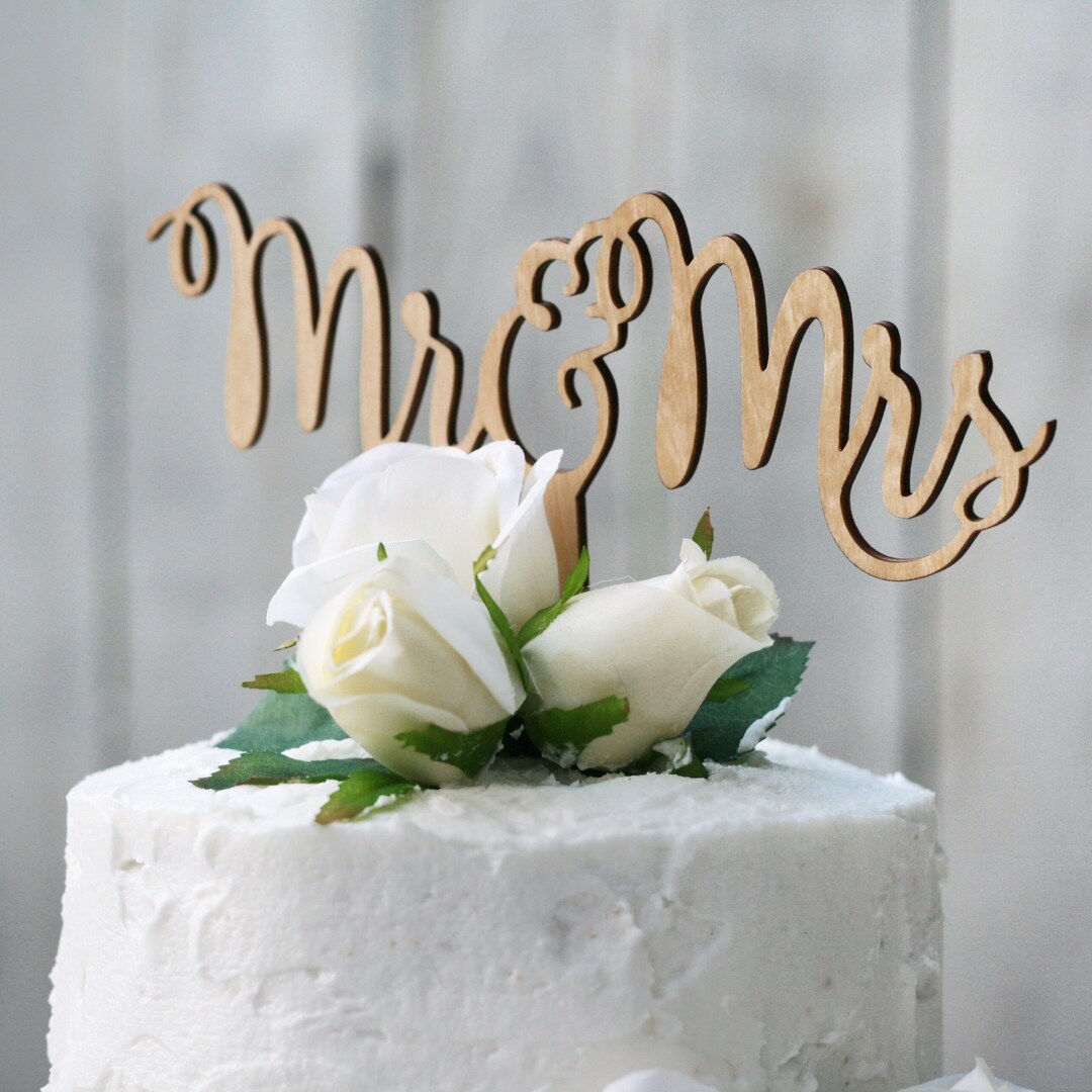 Wedding Cake Topper With Roses Decorations for Reception Anniversary