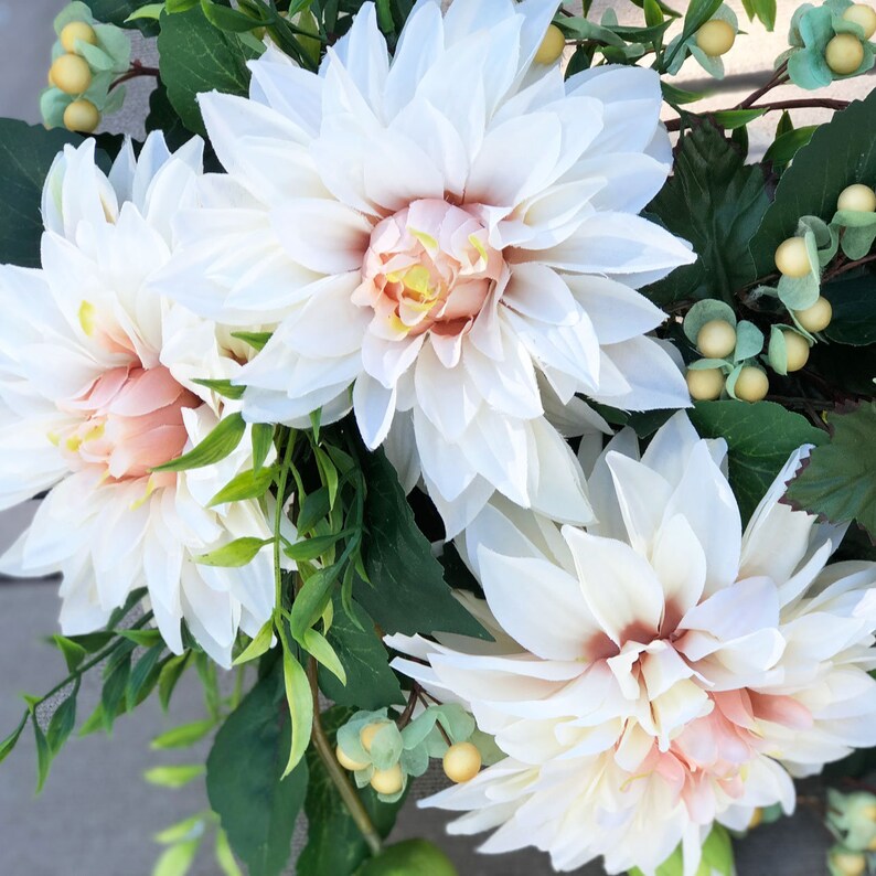 Cafe au Lait Dahlia Bridal Bouquet Cascade Silk Wedding Etsy