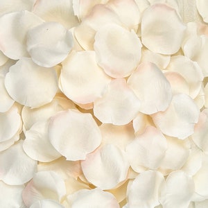 IVORY BLUSH Silk Rose Petals 250 Petals Wedding Centerpiece image 1