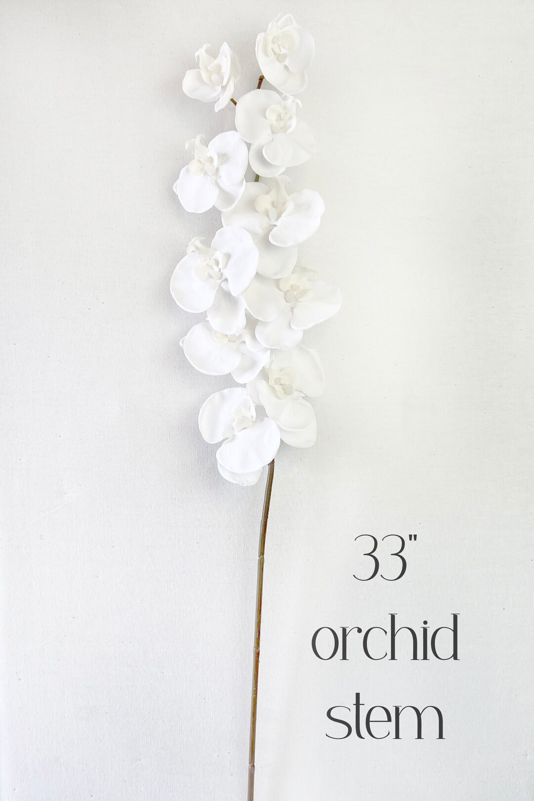 Orchid Stem for Wedding Flowers in White Artificial Flowers Etsy