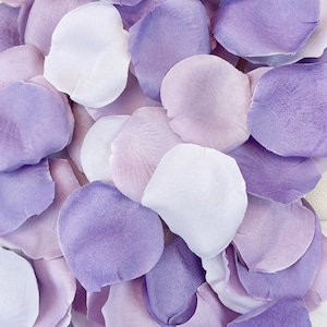 LILAC & DUSTY PLUM Rose Petals - Flower Girl- Wedding centerpiece Decoration, aisle decoration