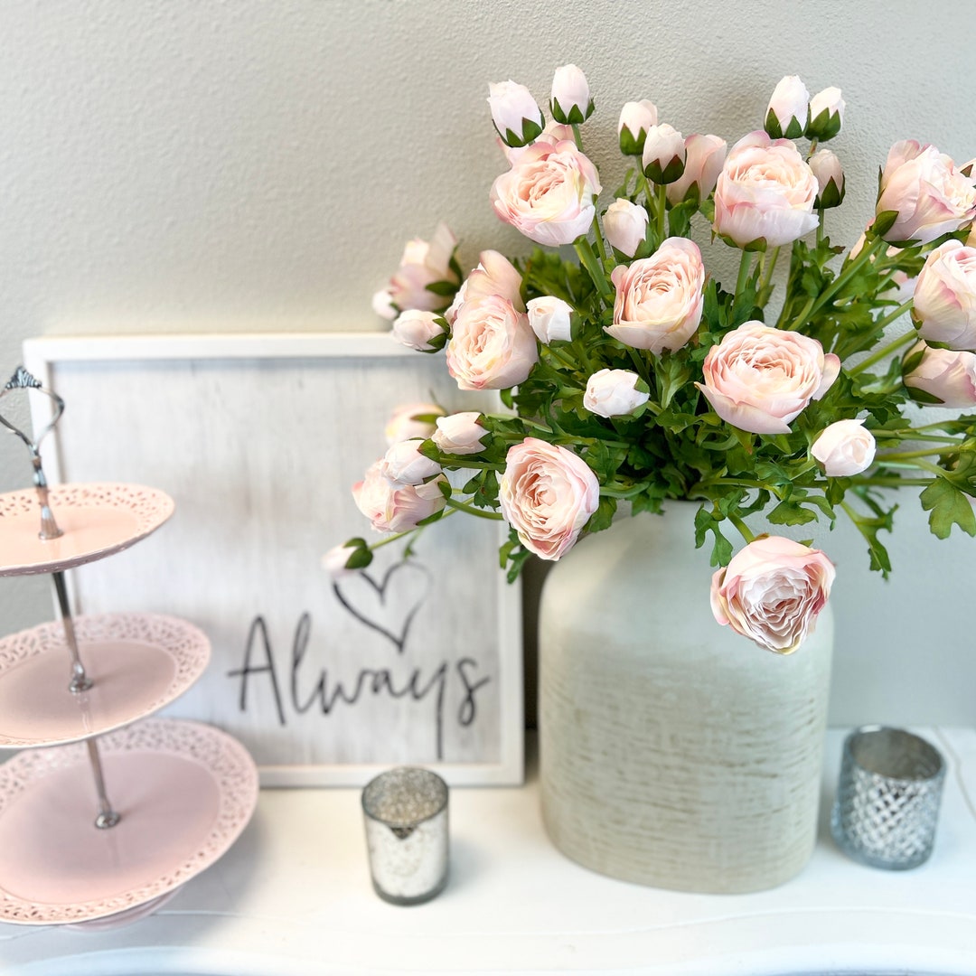 Ranunculus Artificial Flowers by the Stem Real Touch Flowers Etsy