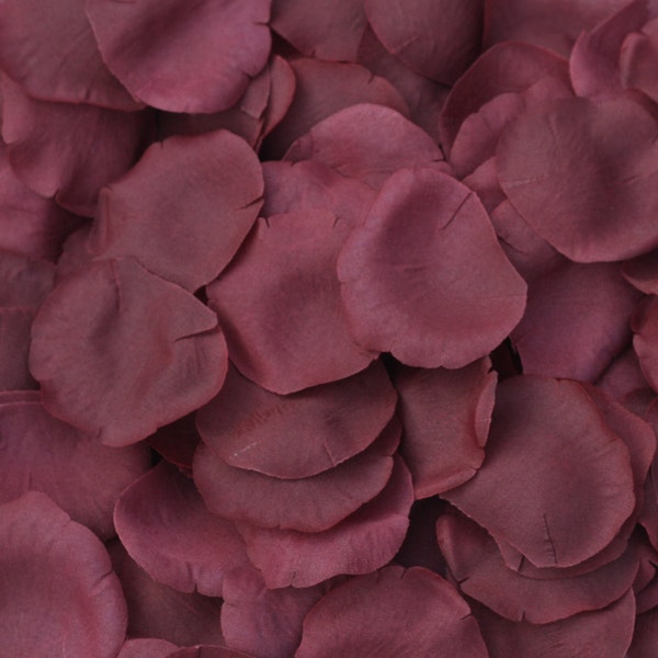 Burgundy Silk Rose Petals | Wedding Centerpiece | Aisle Decoration