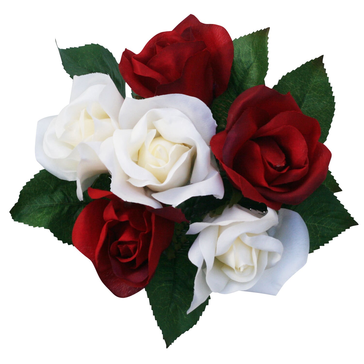 Red & Ivory Silk Garden Rose Stems artificial wedding Etsy