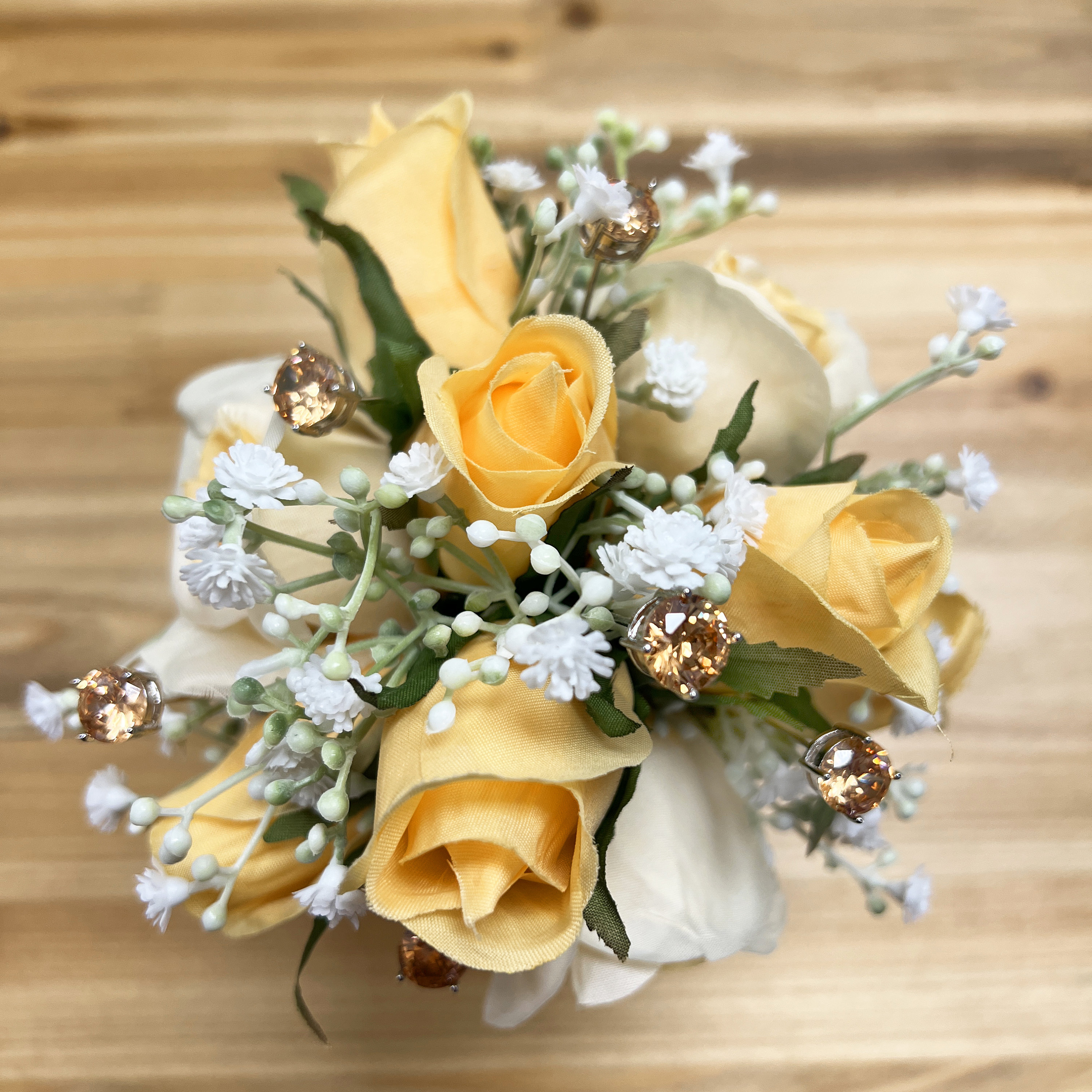 Yellow Rose Prom Corsage & Boutonniere Set: Gold Chiffon Ribbon - Etsy  Israel
