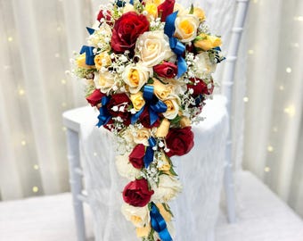 Cascading Bridal Bouquet | Beauty and the Beast Wedding Flowers PRINCESS
