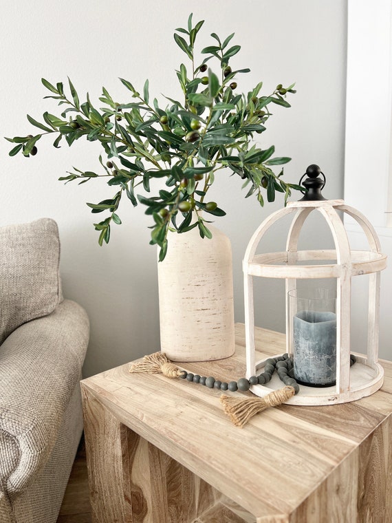 Faux Olive Branch Artificial Stem - Faux Bridal Greenery - Home Decor Branches - Symbol of Peace