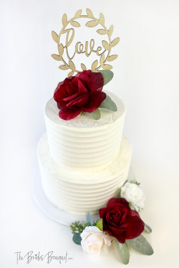 Flores de pastel de boda rojas / Adorno de pastel de boda / - Etsy México