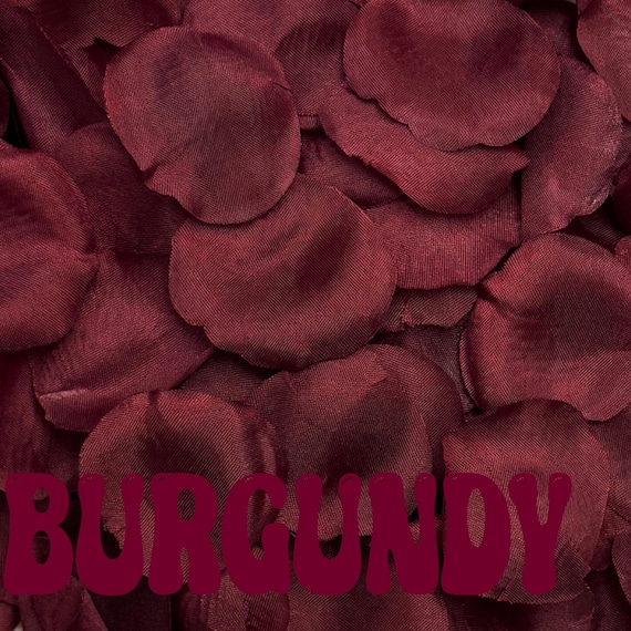 Burgundy Silk Rose Petals | Wedding Centerpiece | Aisle Decoration