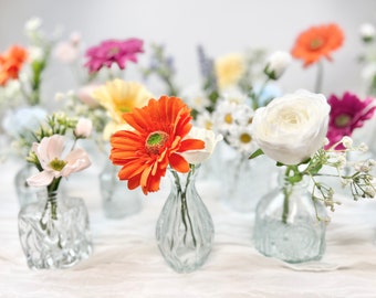 50 Summer Wildflower Bud Vase Flower stems | Wildflower Wedding Decor