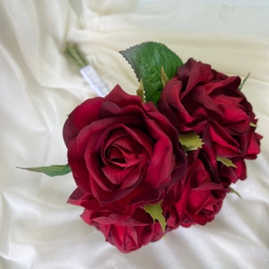 Wedding Bouquet | Bridal Bouquet | Red Rose Bouquet | Flower Girl Bouquet | Wedding Toss Bouquet (small)