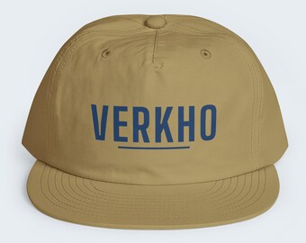 Minimal Outdoor Wordmark Surf Cap, Printed Front, Quick-Dry Recycled Nylon - Verkho Condensed Rule