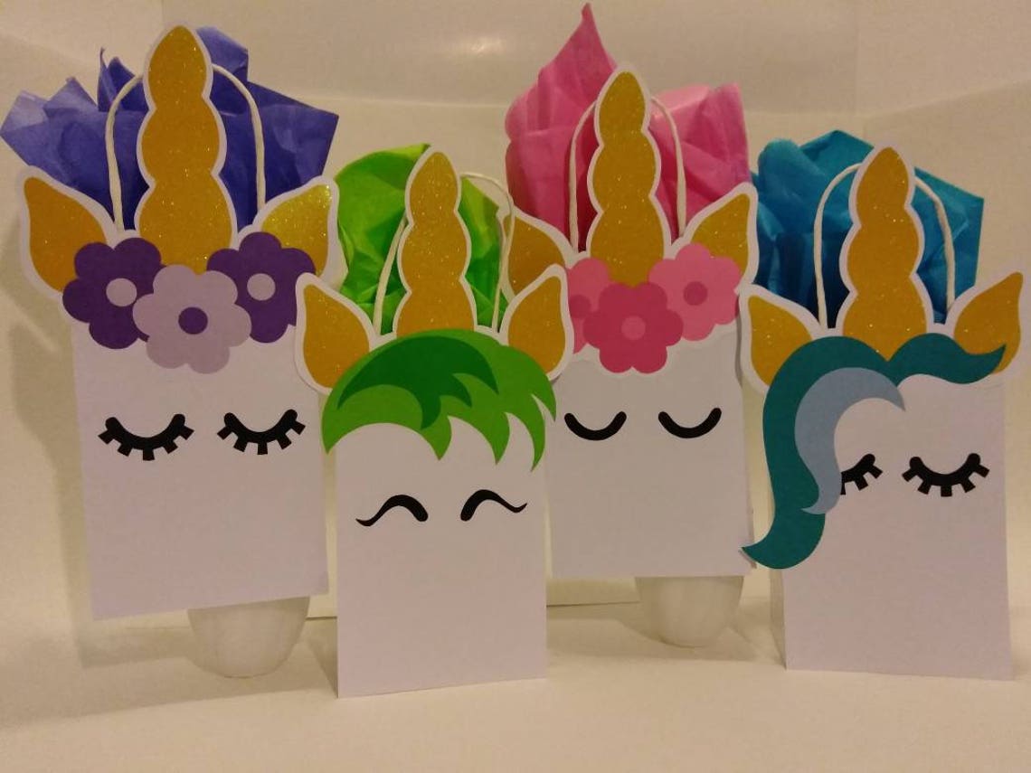 UNICORN Party Bags Favor Bags Loot Bags Goody Bags Paper Etsy