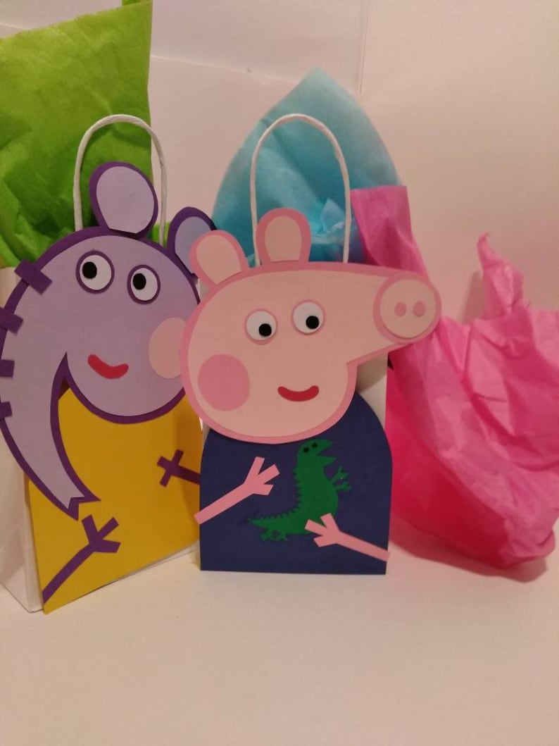 PEPPA PIG Party Bags Peppa Favor Bags Freddy Daddy Etsy