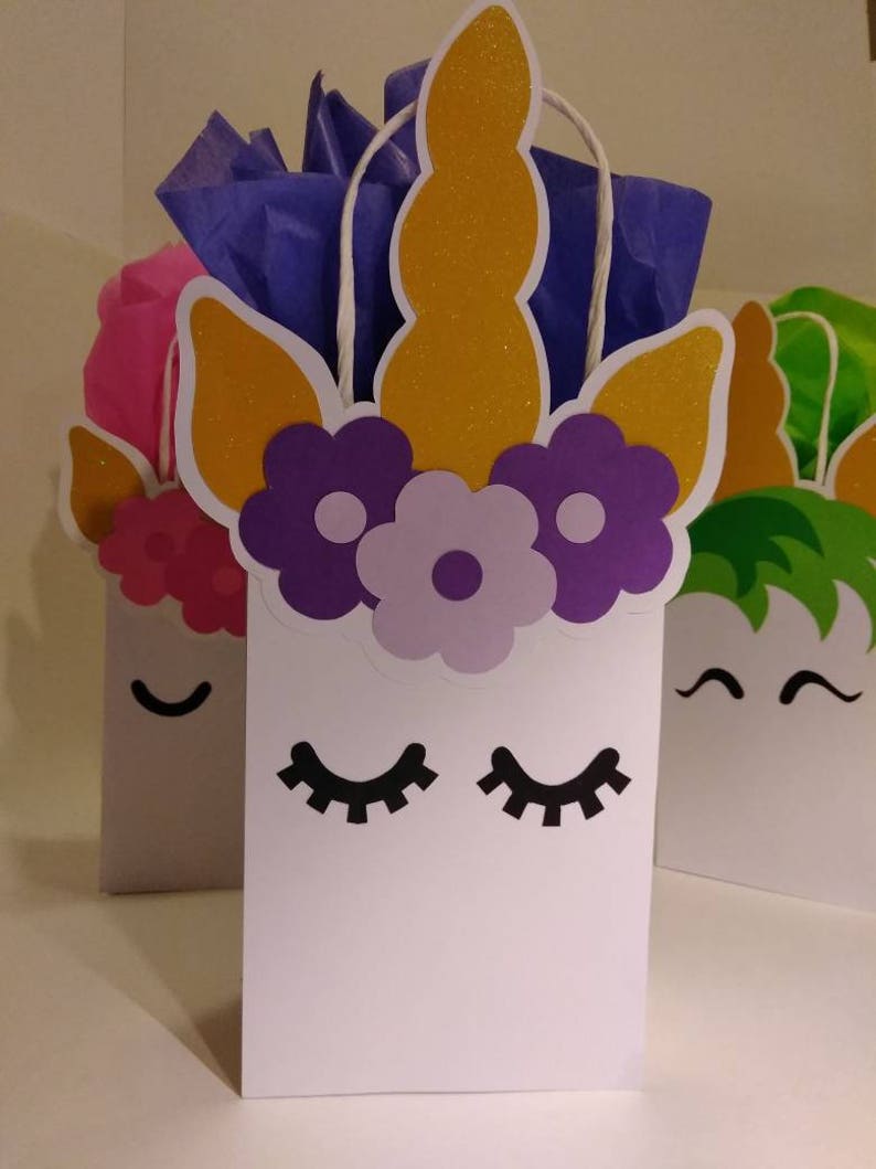 unicorn party bags favor bags loot bags goody bags paper etsy