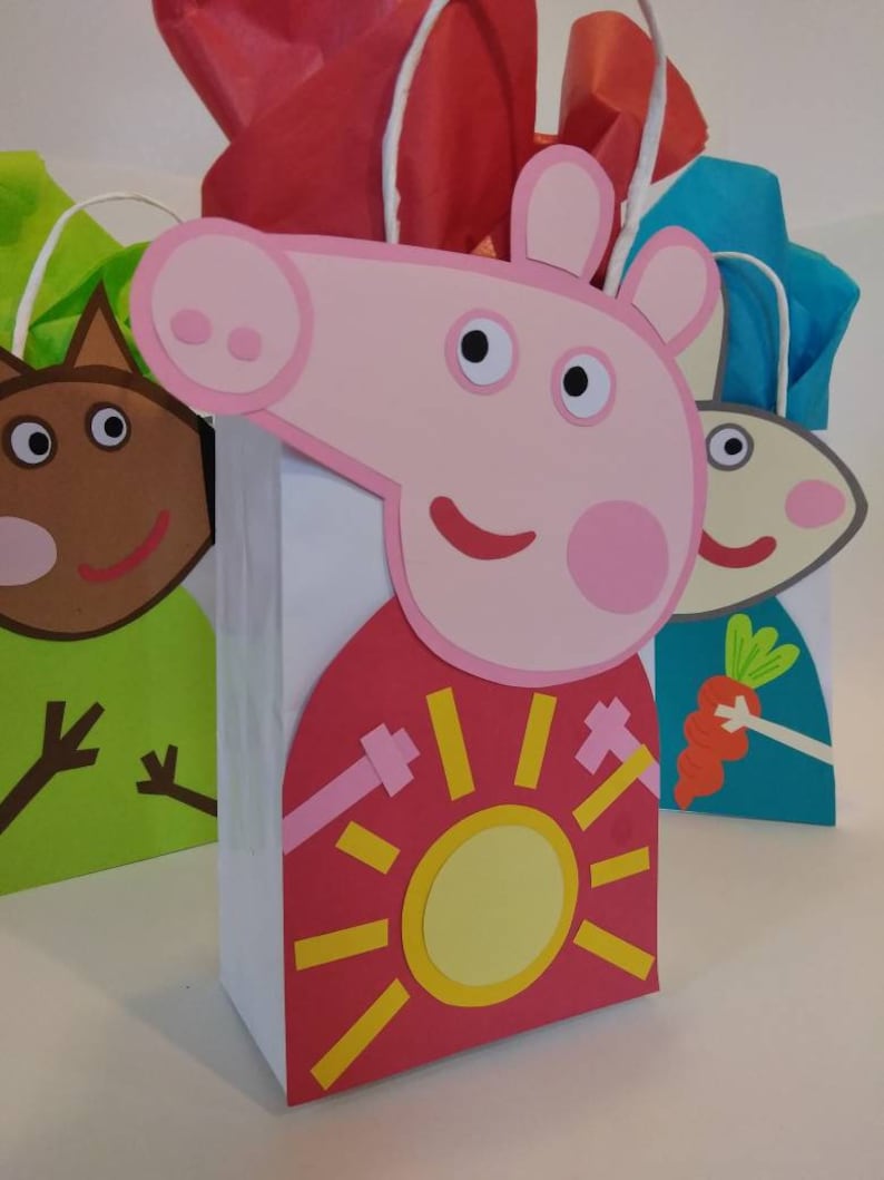 PEPPA PIG Party Bags Favor Bags Loot Bags Goody Bags Paper Etsy