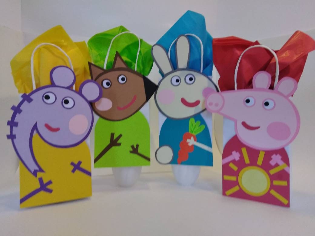 PEPPA PIG Party Bags Peppa Favor Bags Freddy Etsy