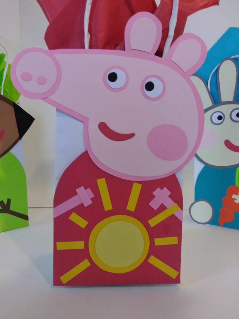 PEPPA PIG Party Bags Favor Bags Loot Bags Goody Bags Paper Etsy