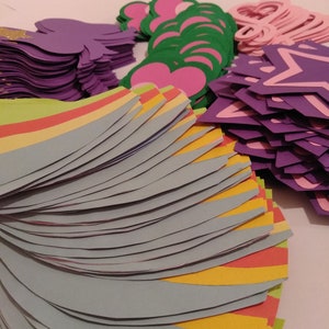 Recortes de papel cartão arco-íris: materiais para artesanato faça você mesmo (15 x 18 cm)
