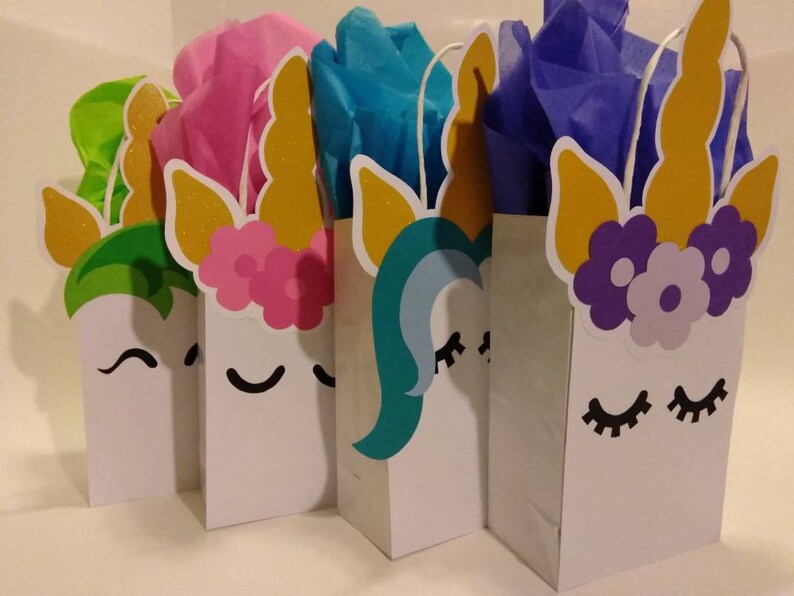 UNICORN Party Bags Favor Bags Loot Bags Goody Bags Paper Etsy