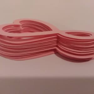Heart Cutouts, Pink, JoJo Decor, JoJo Siwa Party, Cardstock, Double Hearts, JoJo Favors