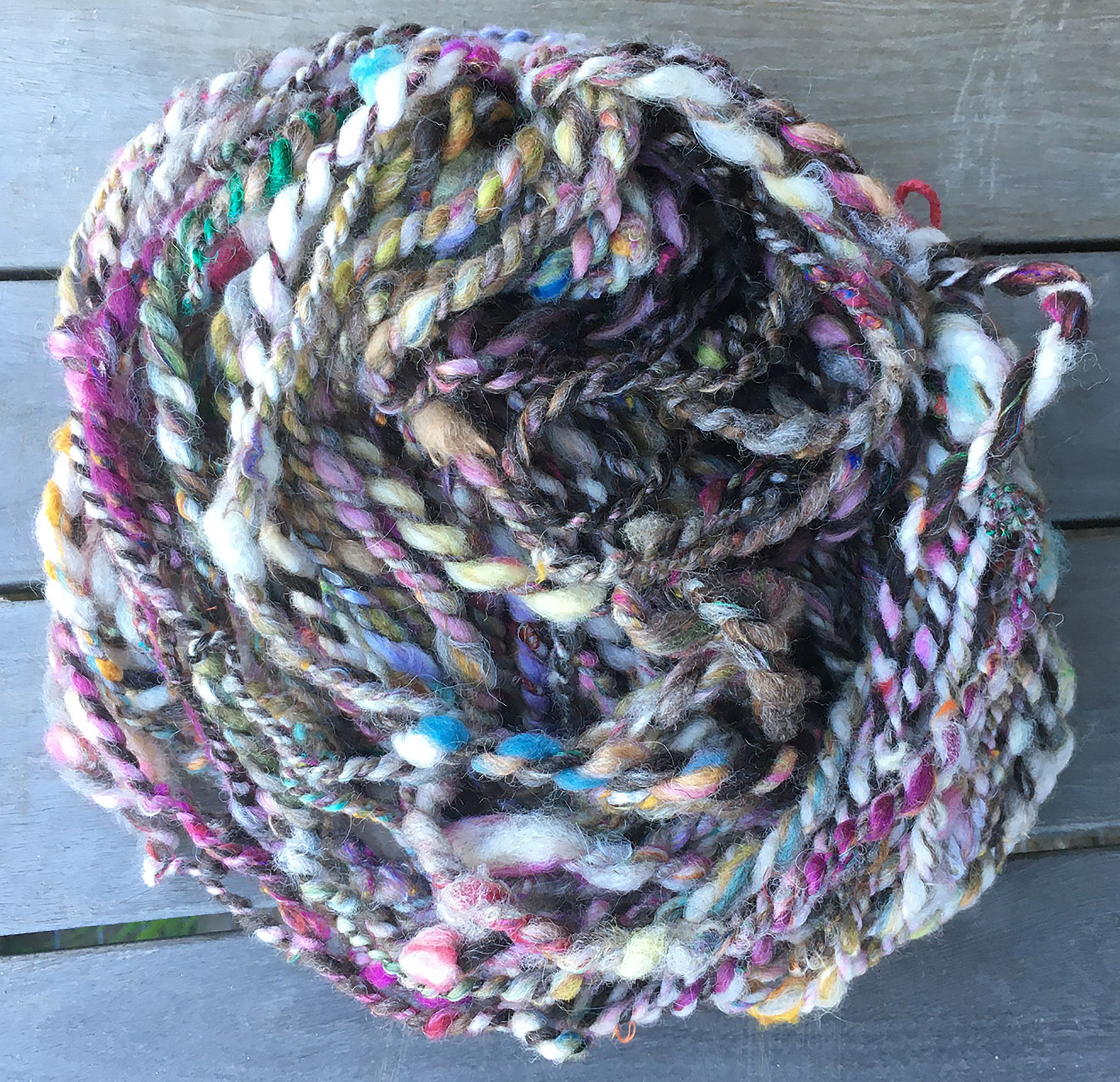 Handspun Wool Yarn for Knitting, Crochet, Weaving Crafts 
