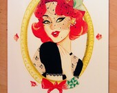 Framed Lady Print