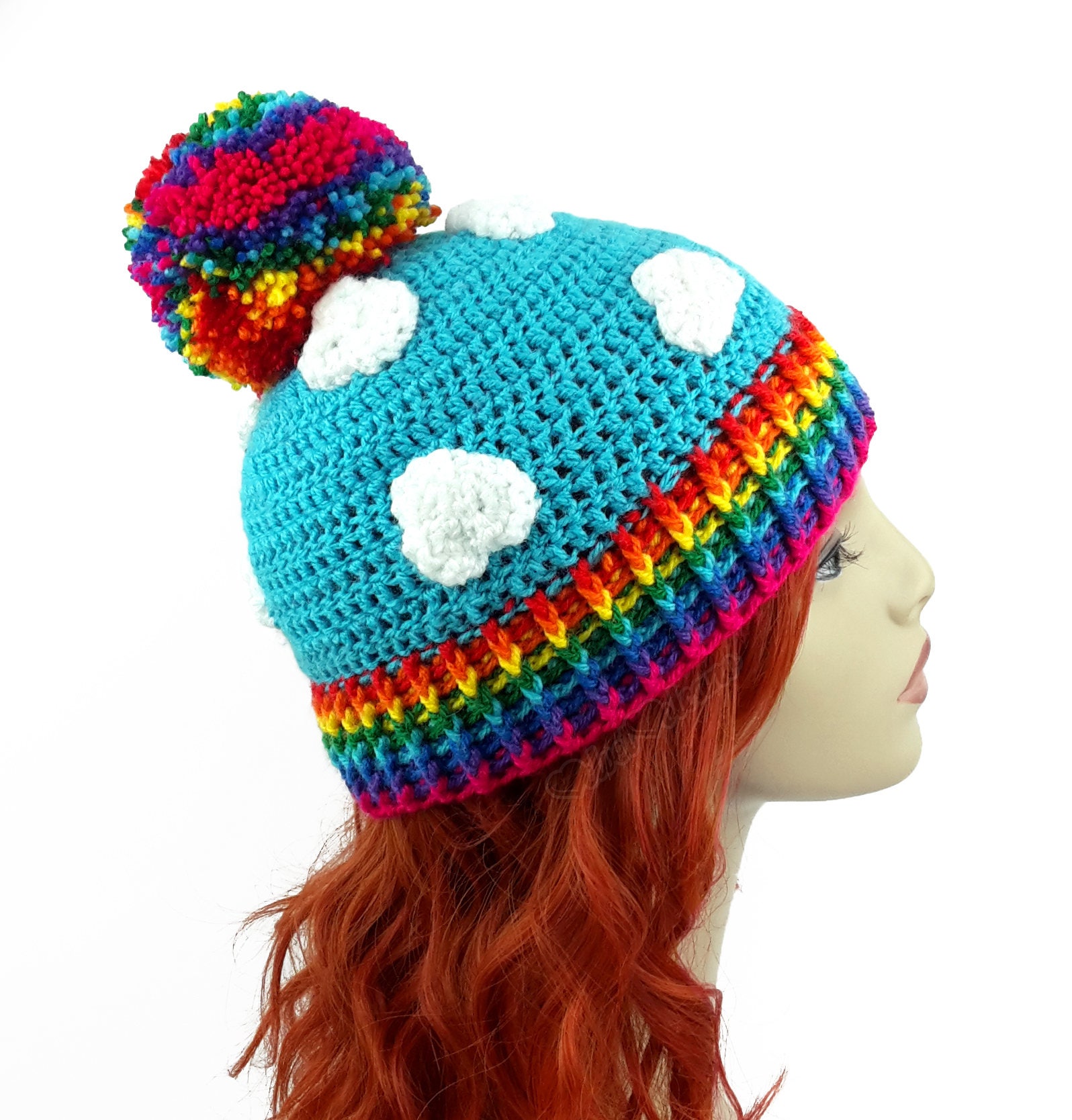 CK Bradley Pom Pom Hat - Rainbow Rainbow / Os