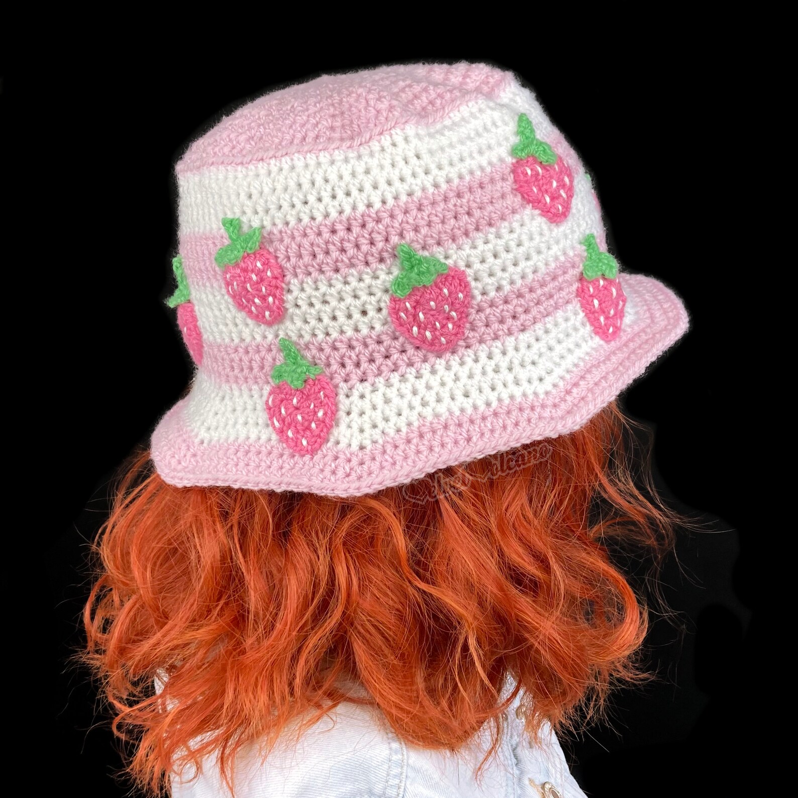 Mila Checkered Bucket Hat - Strawberry main image 1