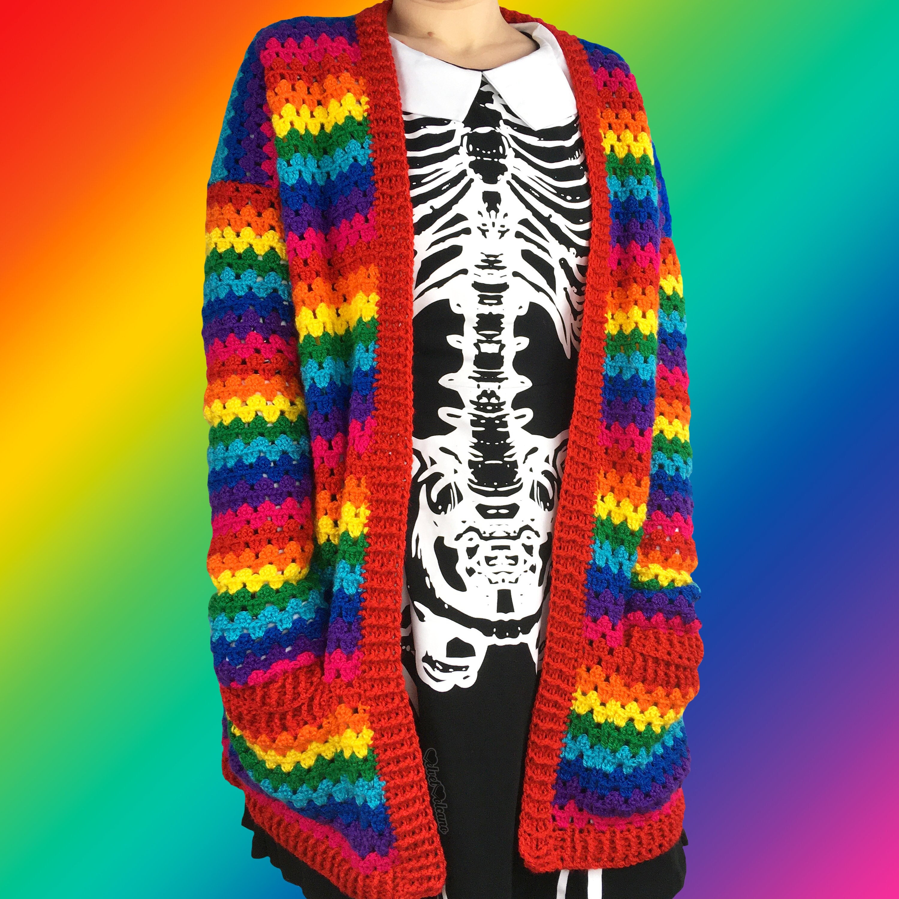 カーディガン vicente rainbow knit cardigan Rainbow Bright Knit Cardigan