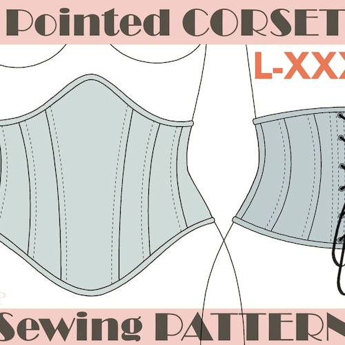Underbust Corset Belt Digital Pdf Sewing Pattern Easy to Etsy