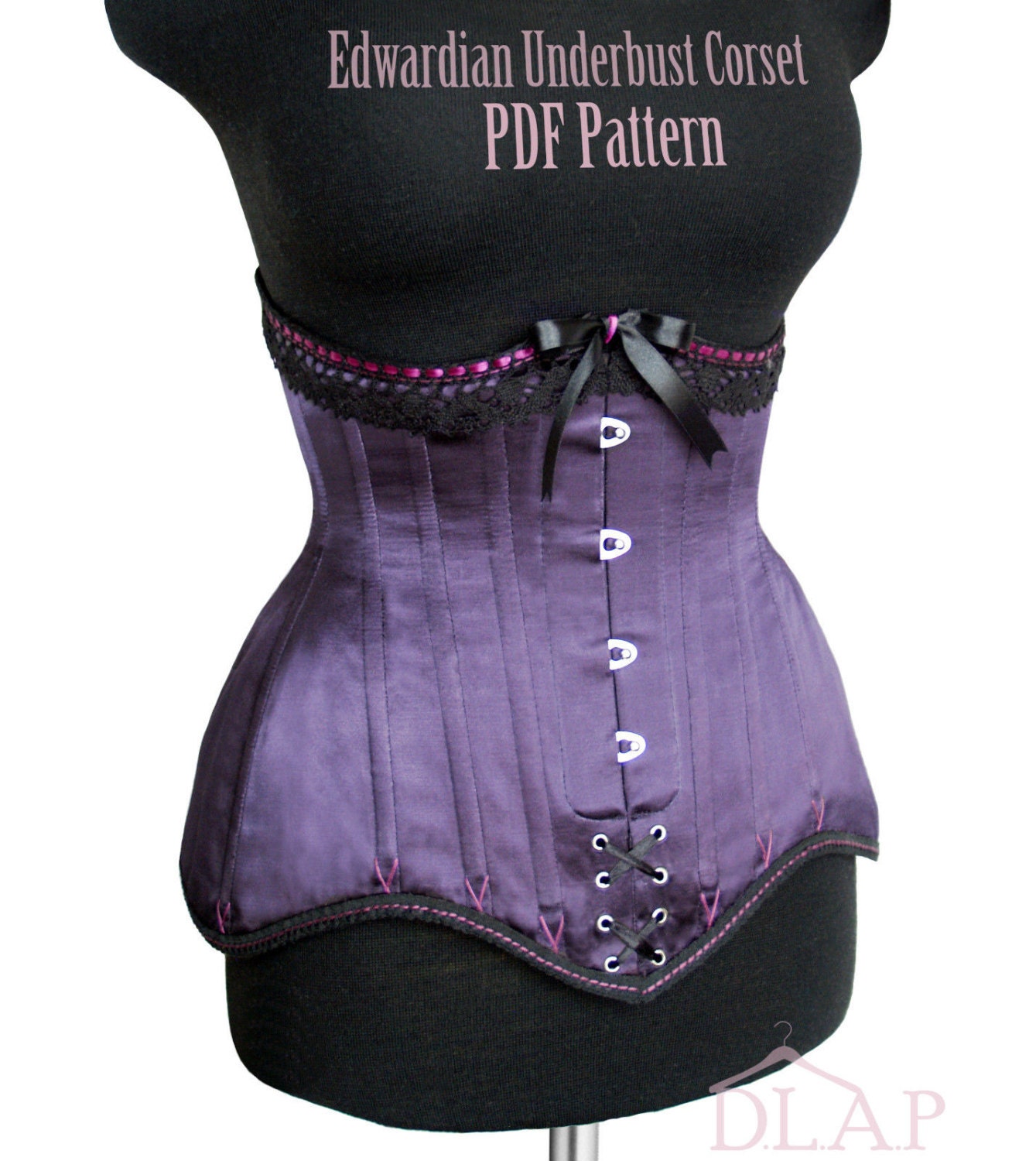CORSET PATTERN Underbust Longline Edwardian Style. XXL and Xl Etsy
