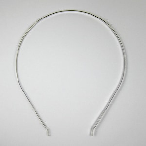 Silver Plated Metal Headbands with bent ends, 3mm, 1/8&quot;, Pack of 12
