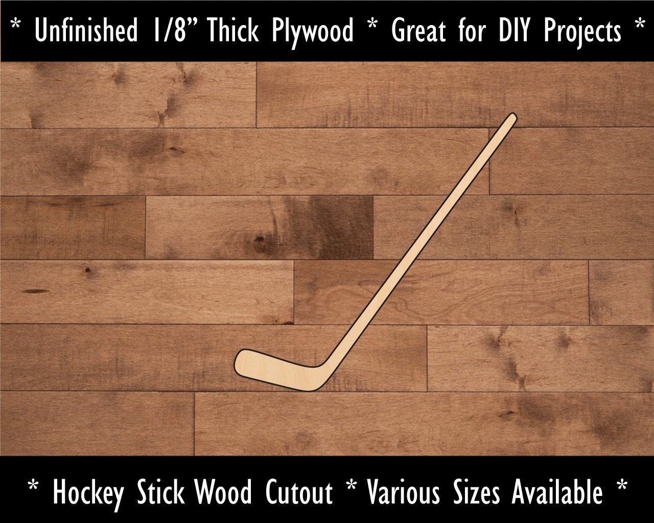 Sports Shapes HOCKEY STICK Laser Cut Unfinished Wood Cut Out Etsy