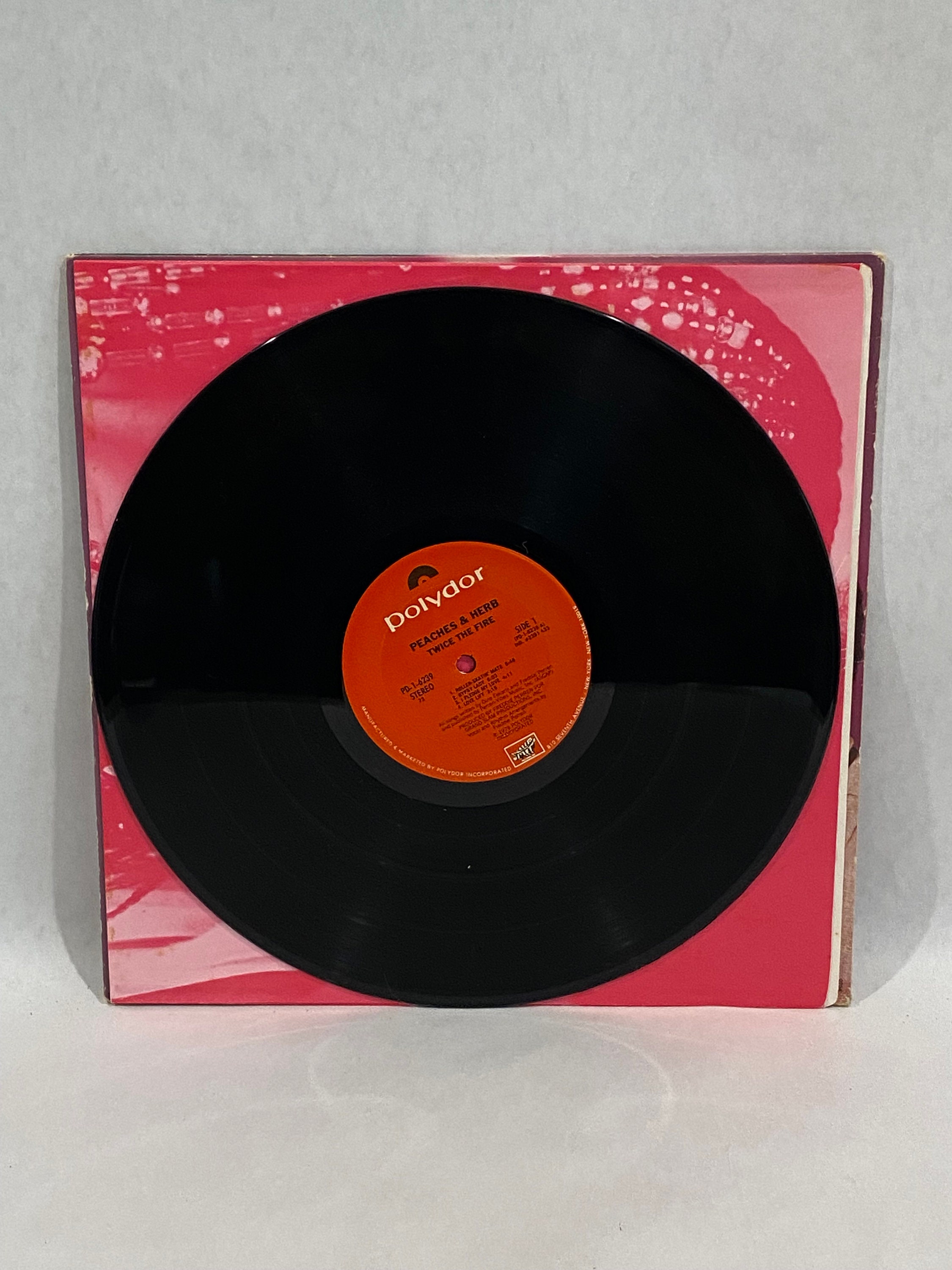 Vintage Vinyl Record Peaches & Herb: Twice the Fire Album 
