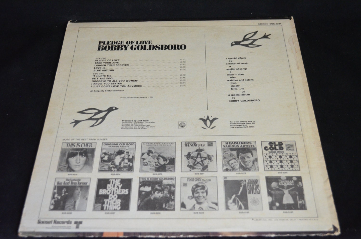 Vintage Vinyl Record Bobby Goldsboro: Pledge of Love Album | Etsy