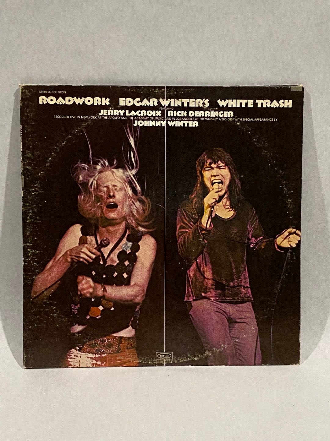 Vintage Vinyl Gatefold Double Record Edgar Winter's White Trash