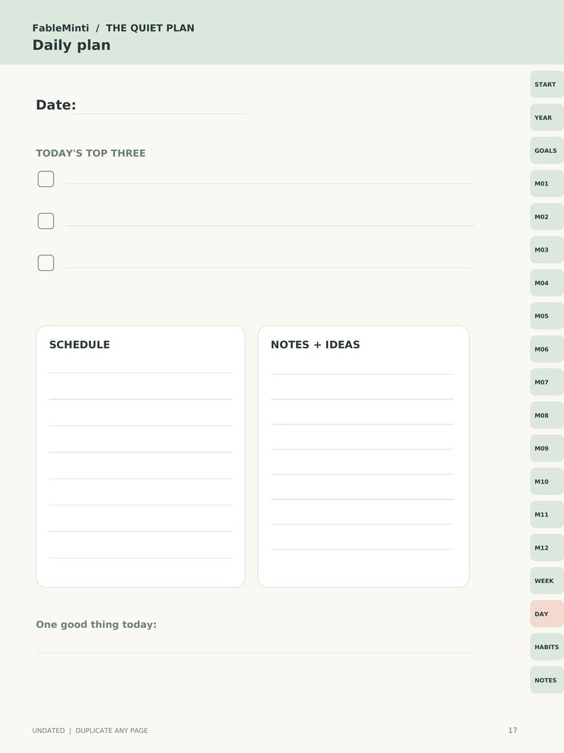 Undated iPad Digital Planner | Hyperlinked Monthly Weekly Daily PDF for ...