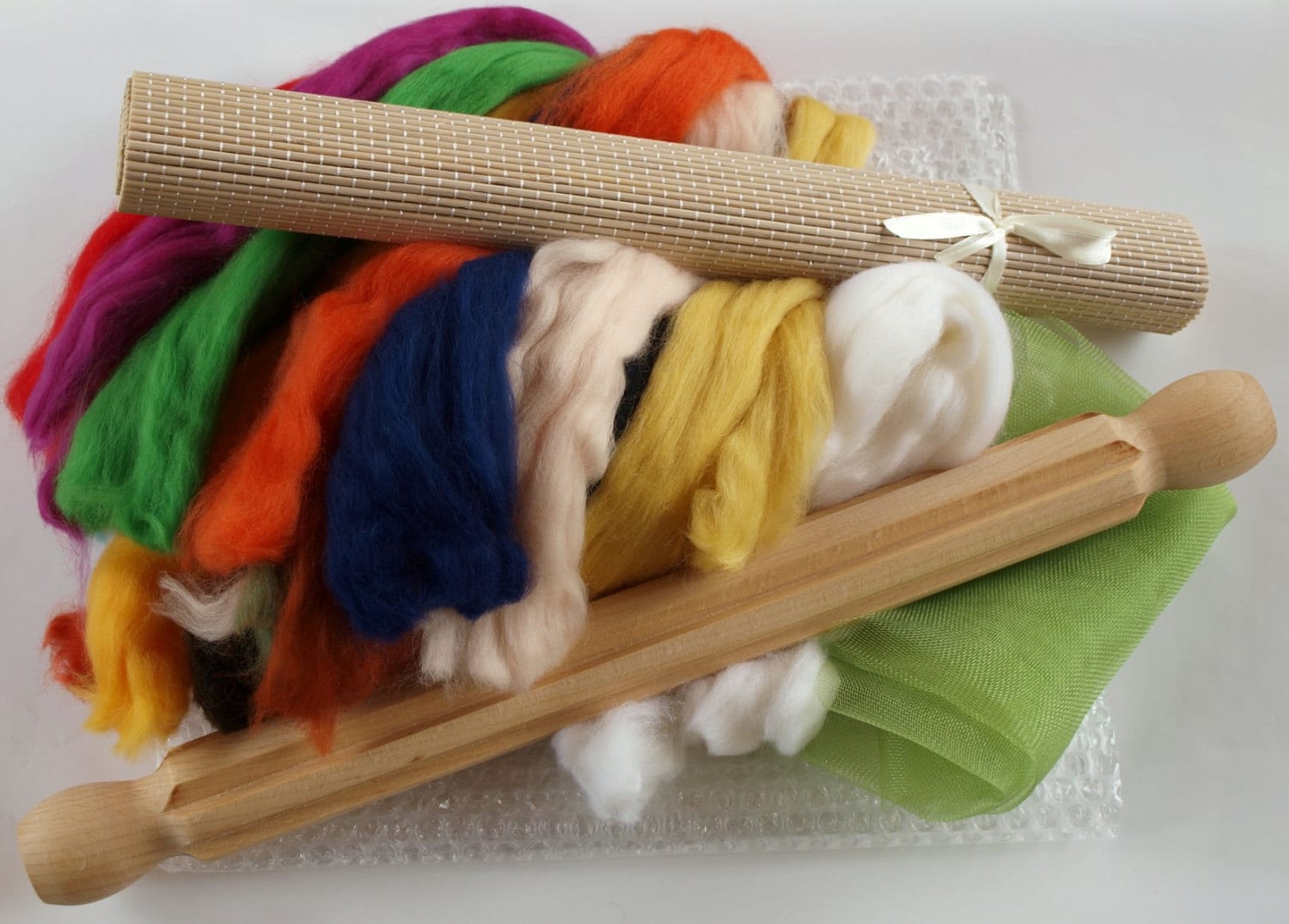 Wet Felting Kit B Including Ribbed Roller 100g Wool and Etsy