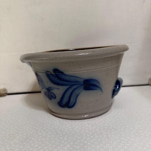 Tigela de massa vintage Rowe Pottery Works, azul cobalto, cor Tulipa