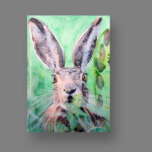 Hare Print Canvas Various Sizes Close Up Hare Morena Artina Fine Art Hare Canvas Hare Artist