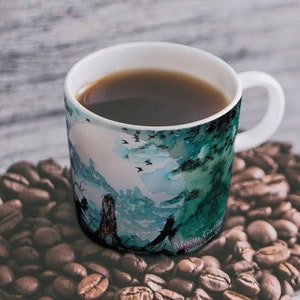 Hare Mug Moongazing Hare and Crows