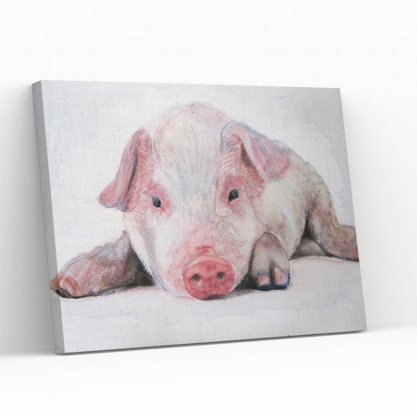 Pig Print Oink Oink different sizes Canvas / Paper Morena Artina Fine Art  Artist piggies baby hogs