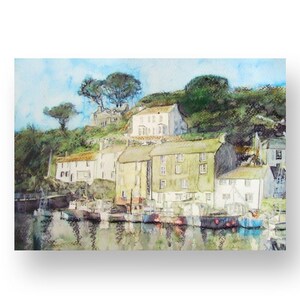 Polperro Print choose different sizes Canvas / Paper Cornish Seaside Morena Artina Fine Art Landscape