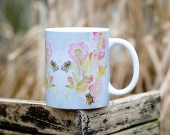 Beautiful Bee Mug Morena Artina Personalise Bee Keeper Nature Mug Cup Coffee Tea Honey