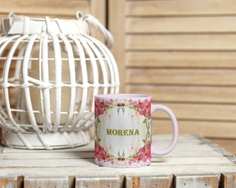 Personalise your Poppy Mug Morena Artina Poppies Gift Wild Flower Nature Mug Any Name Free