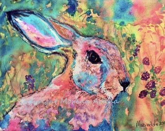 Hare Print  Sunset Hare