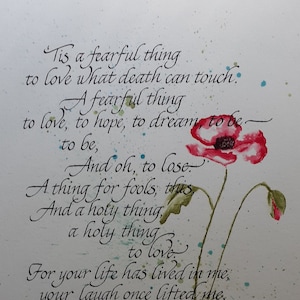 Custom Hand Lettered Art Judah HaLevi Poem image 1