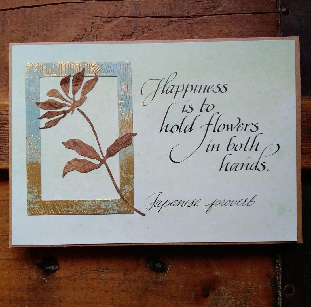 Handmade Calligraphy Greeting Card - Etsy