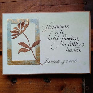 Carte de voeux calligraphie faite main